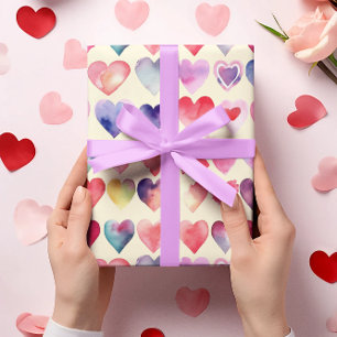 Hoja De Papel De Regalo Patrón de Valentine Azul Corazón