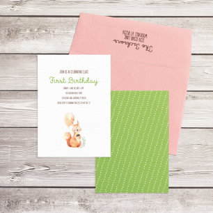 Invitación al primer cumpleaños/ducha de animales 