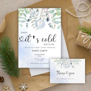 Bebé, hace frío fuera de la invitación a la ducha 