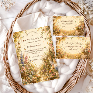 Servilleta De Papel Chorreo de flores silvestres boho para baby shower