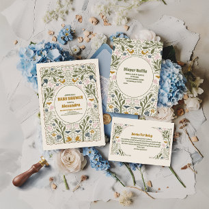 Plato De Papel Fern Baby Shower de Rustic Green Woodland