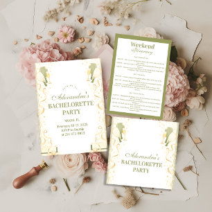 Pegatina Redonda Fiesta de Despedida de Soltera de Pickleball en la