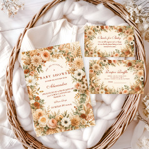 Servilleta De Papel Baby Shower Boho Otoño Atemporal