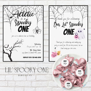 Invitación Spooky One   Primer cumpleaños de Halloween   Cala
