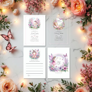 Invitaciones Acrílicas Fairy Butterfly Garden Flutter Love Baby Shower