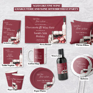 Taza De Café Charcuterie & Wine 50 cumpleaños