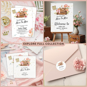 Invitación Viajando de Miss a Mrs Adventure Bridal con ducha