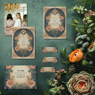 Servilleta De Papel Elegante ducha de novia de estilo Art Nouveau Arch