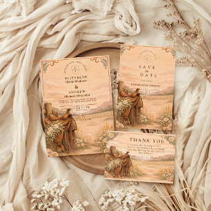 Invitación Boda Rústica de Ranchería Occidental
