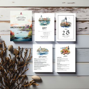 Invitación Newport, Rhode Island Destination Wedding