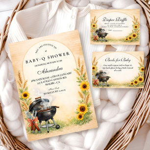 Servilleta De Papel Baby Q Baby Shower Girasoles Rústicos