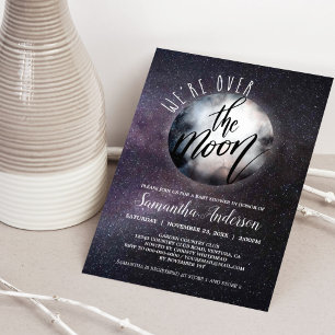 Invitación Circulación por el Baby Shower de la Luna
