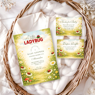 Invitación Ducha de Celebración de Pradera de Mariquita Peque