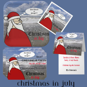 Navidades en julio de Santa Surf doblaron tarjeta 