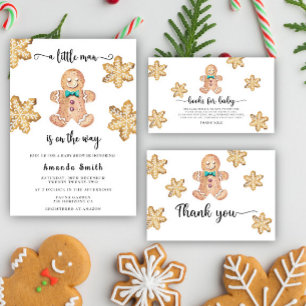 Invitación El pequeño hombre de pan de jengibre Navidad Baby 