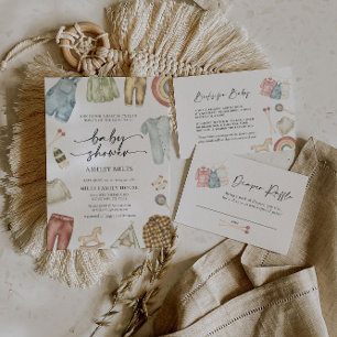 Tarjeta de Raffle de Diaper Raffle de ropa Boho