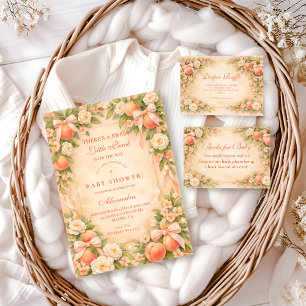 Invitación Dulce Jardín de Melocotones Baby Shower