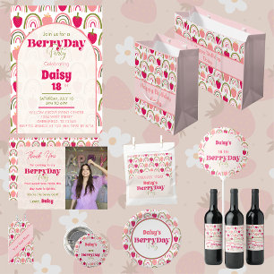 Plato De Papel Campos de fresa Delight Birday