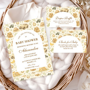 Servilleta De Papel Baby Shower Safari Selva Neutral