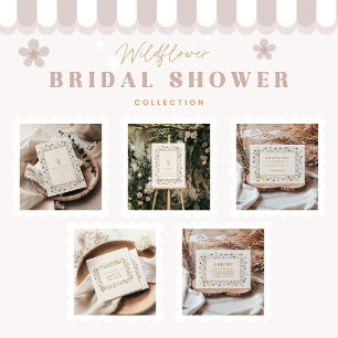 Invitación Con Relieve Metalizado Flor de maíz azul Flor silvestre ducha de novia