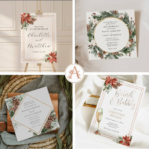 Elegante Invitación a la Boda Evergreen de Inviern