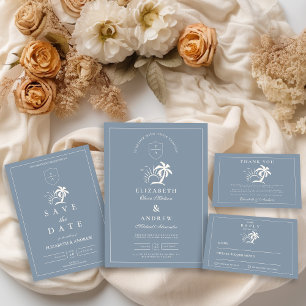 Invitaciones Acrílicas Elegante Boda de árbol de palma dibujado a mano