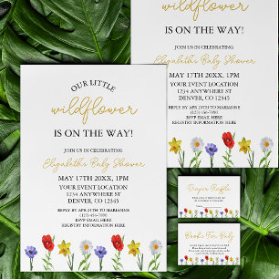 Invitación Little Wildflower Baby Shower