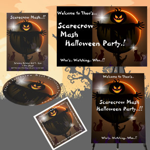Lona Fiesta de Halloween de Mash Mash Scarecrow para ni