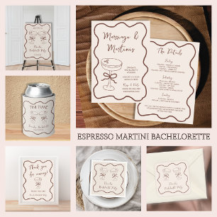 Póster Espresso Martini Mano Dibujó Favoritos de soltera