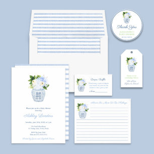 Invitación Elegante Consejo Azul Y Blanco Para La Nueva Tarje