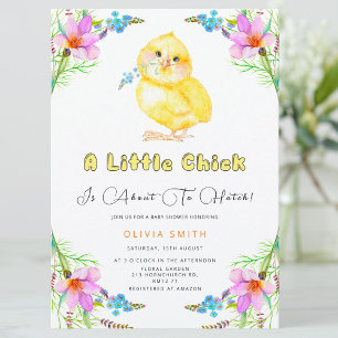Menú Pequeño Chick Baby Shower