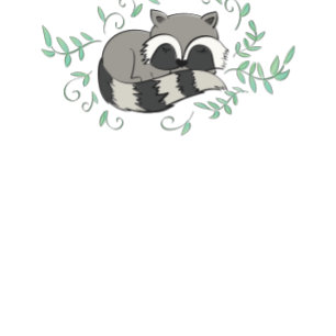 Invitación Raccoon durmiente Baby Shower Woodland