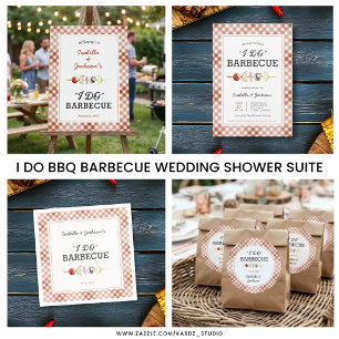 Servilleta De Papel Invitación de ducha de boda de barbacoa I DO