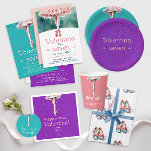 Papel De Regalo Cute Pastel Rosa Azul Ballerina Zapatos Acuarela