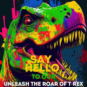 Lona Dino T- Rex Nacimiento de Dinosaurio Infantil