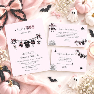 Invitación Dulce Boo Ropa de Tender Línea de Bebé