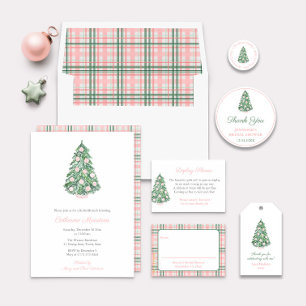 Invitación Brunch Bridal De Navidades Chino Y Verde