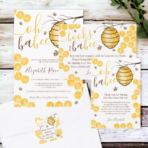 Tarjeta De Agradecimiento Abeja fina de miel acuática ducha de bebé