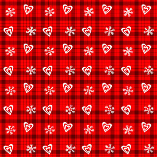 Tarjeta Festiva Personalizado Búfalo Corazones de Amor Blanco Copo