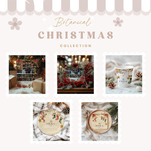 Servilleta De Papel Fiesta de los Navidades Rustic Stockings y Poinset