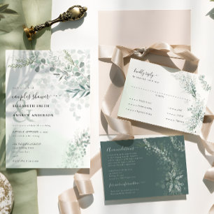 Invitación Elegante Boda del sabio botánico Eucalyptus