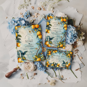 Tarjeta De Agradecimiento Boda en el Jardín de Flor de Limón