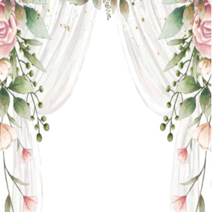 Invitación Moda Boda de White Canopy Pink Florals