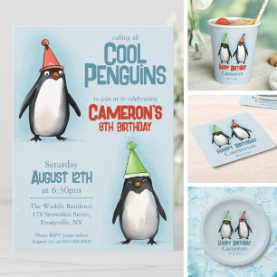Invitación Los pingüinos de Guay celebran el cumpleaños del n