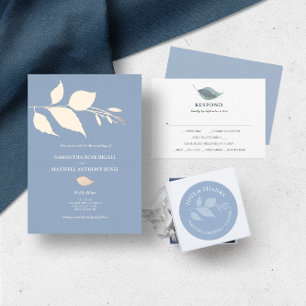 Reserva La Fecha Simple Dusty Blue Photo Save The Date