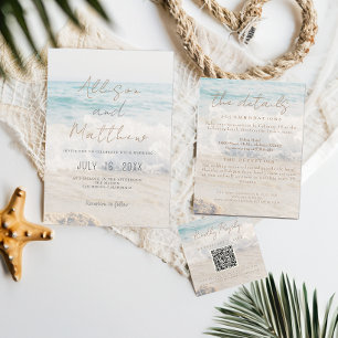 Invitación de boda en la playa Boda en la costa / 