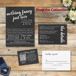 Invitación Todo En Uno Nada Fancy Ama Solo El Casual Sencillo