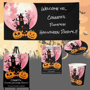 Invitación Partido Halloween de la Calabaza Infantil