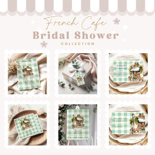 Servilleta De Papel Green French Cafe Bridal Shower