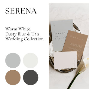 Tarjeta de invitación de boda de marfil minimalist